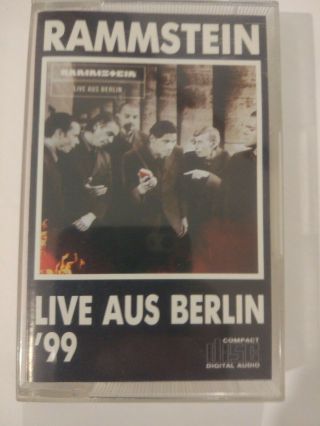 Rammstein - Live Aus Berlin 99 Cassette Tape Very Rare Russian Edition