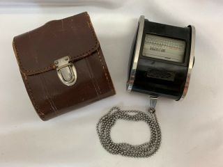 Vintage Rare Gossen Sixtomat Exposure Light Meter W/ Leather Case - Black