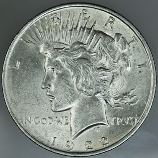 Rare 1922 Vam 2c " Top 50 " Peace Die Break Liberty Silver Dollar