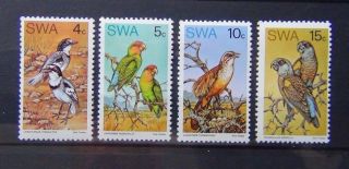 South West Africa 1974 Rare Birds Set Mnh