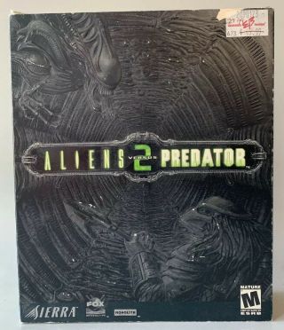 Rare Vintage - Aliens Vs Predator 2 - Pc Big Box Collectors Video Game Avp