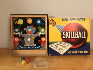 Skillball Game 2201 Pressman Co York Wood & Metal Vintage Rare Skeeball