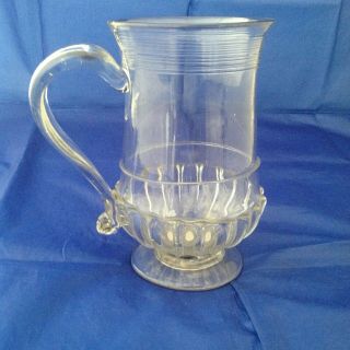 Very Rare George Ii Baluster Glass Tankard With 1737 Maundy Coin Locked Within
