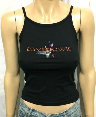 David Bowie - Reality Tour 2003 - Og Concert Womens Tank Top (s) Shirt Rare 58dm