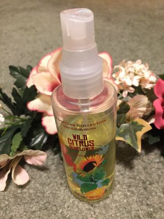 Bath And Body Fragrance Mist Rare Wild Citrus Sunflower 3 Fl Oz