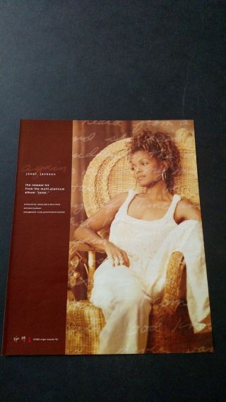Janet Jackson " Janet " (1993) Rare Print Promo Poster Ad