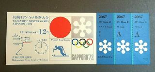 1972 Sapporo Olympic Games Rare Women 
