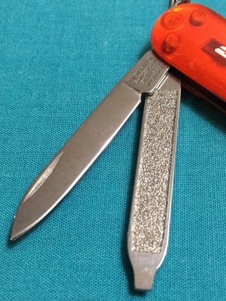 RARE Victorinox Swiss Army Knife - Orange Translucent Classic SD - BOEING 3