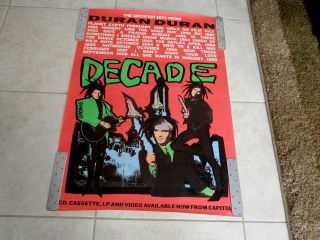 Duran Duran Decade Mega Rare Near 14 Promo Poster
