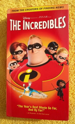 Walt Disney Pixar THE INCREDIBLES 2005 VHS Very RARE HTF OOP Like 2