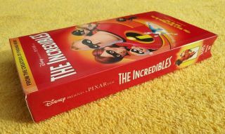 Walt Disney Pixar THE INCREDIBLES 2005 VHS Very RARE HTF OOP Like 3