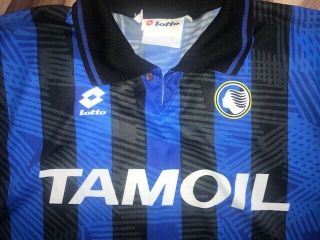 Atalanta Calcio Rare 1992/93 Lotto Long Sleeved Home Shirt Large Italy