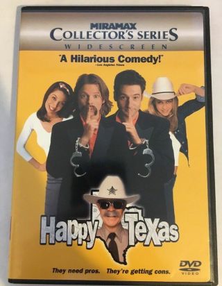 Happy,  Texas Dvd Rare Oop Miramax Region 1 Vg,  W/ Insert William H.  Macy S.  Zahn