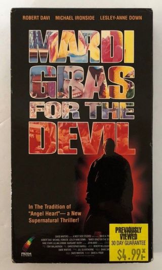 Mardi Gras For The Devil Rare & Oop Horror Movie Prism Pictures Home Video Vhs