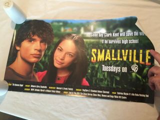 Rare 2001 Early Smallville Promo Tv Show Poster Clark Kent Superman Tom Welling