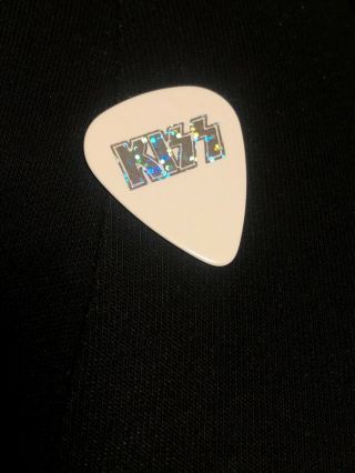 Kiss Silver Sparkle Foil Signed Rare Paul Stanley Autographed Guitar Pick Tour