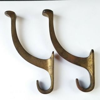 2 Rare Lg.  5 - 4/8 " Antique Iron Mission,  Arts And Craft Wall Coat Hat Hook Z52