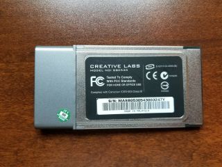 Creative Labs PCMCIA CardBus Sound Blaster Audigy 2 ZS Notebook SB0530 Rare 3