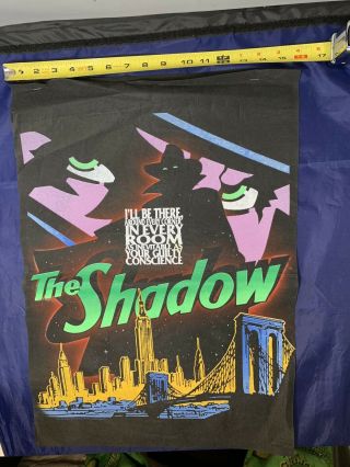 The Shadow 1994 Alec Baldwin Woven Print Poster Ready To Frame Rare Promotional 2