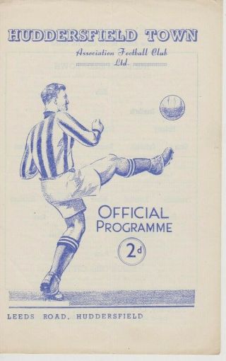 Huddersfield Town V Bradford City 53 - 54 West Riding Cup 4 Page Rare Programme
