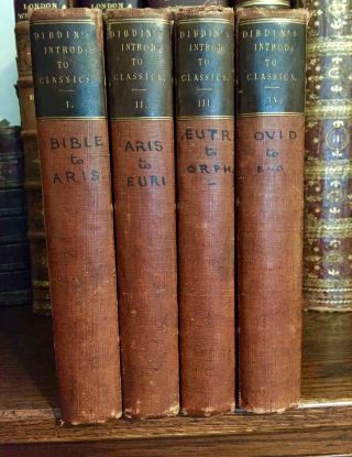 1827 Introduction To Rare & Valuable Greek & Latin Classics - 2v In 4.