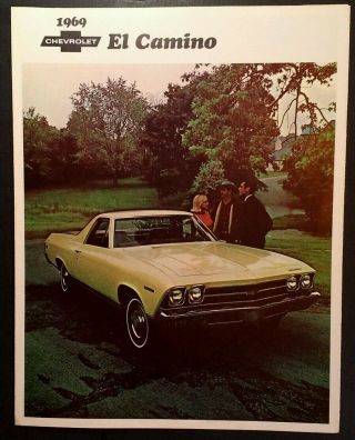1969 Chevrolet El Camino Sales Brochure Vhtf Rare Artwork