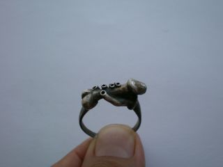 Very Rare Ancient Roman Legionary Phallus Silver Ring