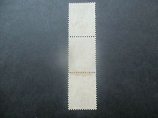 Kangaroo Stamps: 2/ - C of A Watermark Strip of 3 - Rare (g385) 2