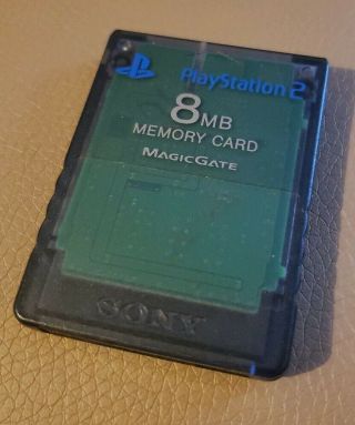 Rare Clear Black Gray Playstation 2 Memory Card Oem Authentic Ps2 Magicgate