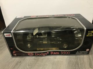 Rare Anson 1:18 Scale Dodge Ram 3500 Dually V10 Pickup Truck Black