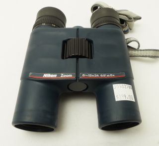 Nikon Compact Zoom Binoculars 6 - 12 X 24 Very Rare Model.  S 309455