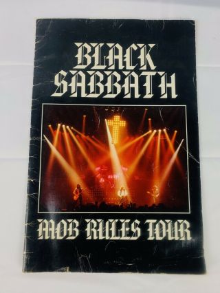 Black Sabbath Mob Rules Tour Official Program Concert Rare Signed Dio