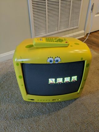 Emerson 13 " Spongebob Squarepants Crt Tv With Remote Rare Sb315 2004 Edition