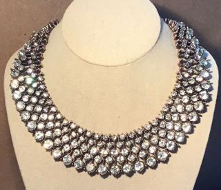 Rare Zara Crystal Rhinestone Statement Necklace Worn By Princess Kate Middleton