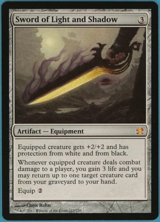 Sword Of Light And Shadow Modern Masters Nm - M Mythic Rare Card (33825) Abugames