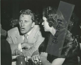 Lady Smoking With Kirk Douglas Rare Candid Photo