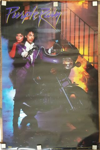 Prince Purple Rain Poster Rare 1984 Approximately 22 X 35