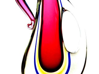 Huge Rare Murano Sommerso Submerged Art Glass Vase Luigi Onesto / Mandruzzato 4
