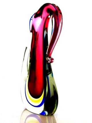 Huge Rare Murano Sommerso Submerged Art Glass Vase Luigi Onesto / Mandruzzato 7