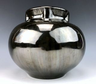 Fulper Pottery Vase 531 Mirrored Black Glaze Arts Crafts Era 1916 - 1922 Rare