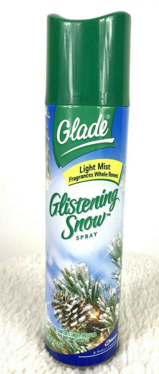 Glade Glistening Snow Spray Rare Air Freshener Fragrance Mist 9 Oz Discontinued