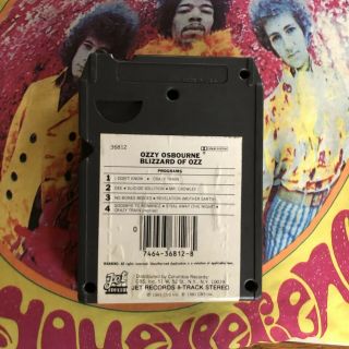 Ozzy Osbourne Blizzard Of Ozz 8 Track Tape 1981 JET JZA 36812 Black Sabbath RARE 2