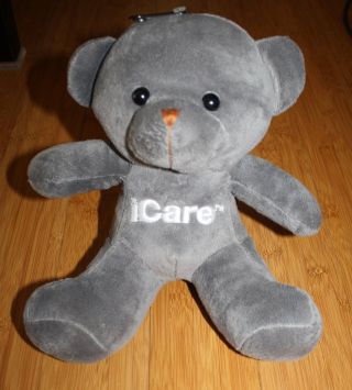 Htf Icare Bear The Mac Store Gray Teddy Apple Computer Co Repair Mascot Rare 10 "