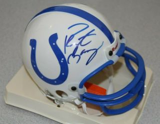 Peyton Manning Signed Auto Indianapolis Colts Mini Helmet Topps Reserve Rare