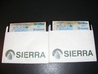 Rare The Black Cauldron 5.  25 " 2 Floppy Disk Set (pc Ibm) Walt Disney,  Sierra