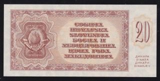 Yugoslavia - - - 20 Dinara 1950 - - - Back Proof - - - - Not Issued - - - Rare