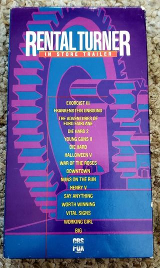 Cbs Fox Video In - Store Trailer Vhs Tape 1990 Rare 9319 Great Titles