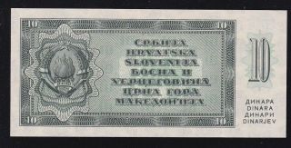 Yugoslavia - - - 10 Dinara 1950 - - - Back Proof - - - - Not Issued - - - Rare
