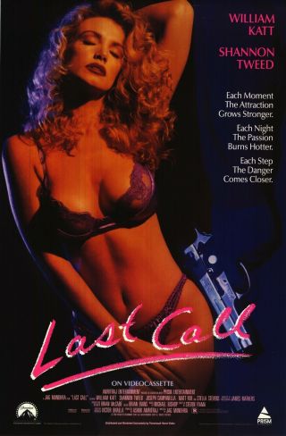 Movie Poster Last Call Shannon Tweed 1990 26x40” Vintage Classic Rare