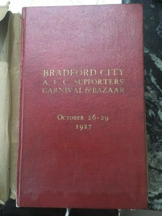 Bradford City Afc Official Handbook And Souvenir October 1927 Very Rare Book